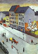 August Macke Our Street in Gray oil painting
